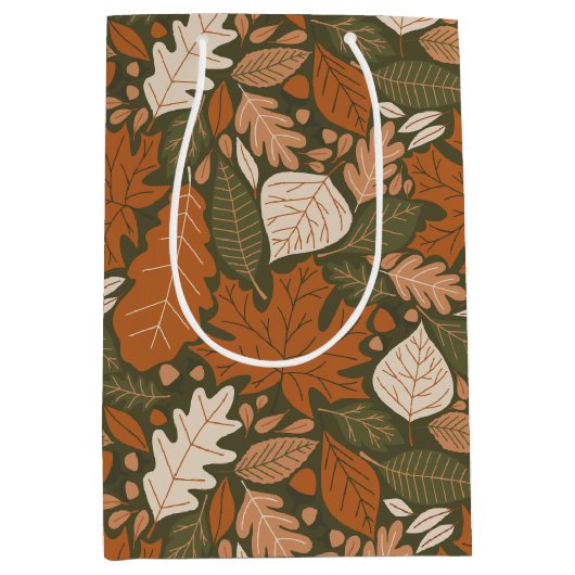 Herfst Foliage Gift Bag Medium Cadeauzakje (Voorkant)