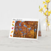 Herfst Foliage / goudgeel / Happy Herfst Y'all Kaart (Gele Bloem)