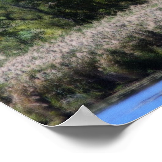 Herfst Foliage grenzend aan een Marsh Orton-effect Poster (Hoek)