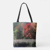 Herfst Foliage grenzend aan een Marsh Orton-effect Tote Bag (Achterkant)