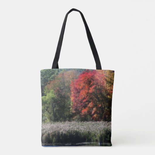 Herfst Foliage grenzend aan een Marsh Orton-effect Tote Bag (Achterkant)