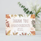 Herfst Foliage herfst Dank u Baby shower Bedankkaart (Staand voorkant)