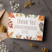Herfst Foliage herfst Dank u Baby shower Bedankkaart