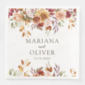 Herfst Foliage herfst kleuren bruiloft Servet (Voorkant)