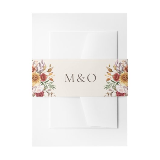 Herfst Foliage Herfst Kleuren Ivoor Uitnodigingen Wikkel (Voorkant Voorbeeld)