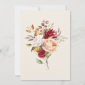 Herfst Foliage Herfst Kleuren Ivoor Verjaardag Kaart (Achterkant)