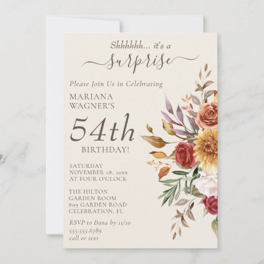 Herfst Foliage Herfst Kleuren Ivoor Verrassing Ver Kaart (Voorkant)