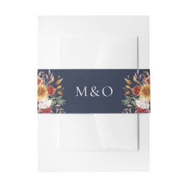 Herfst Foliage herfst kleuren marineblauw Uitnodigingen Wikkel