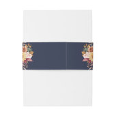 Herfst Foliage herfst kleuren marineblauw Uitnodigingen Wikkel (Achterkant Voorbeeld)