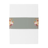 Herfst Foliage Herfst Kleuren Sage Groen Bruiloft Uitnodigingen Wikkel (Achterkant Voorbeeld)