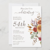 Herfst Foliage Herfst Kleuren Wit Verjaardag Kaart (Voorkant)