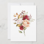 Herfst Foliage Herfst Kleuren Wit Verjaardag Kaart (Achterkant)