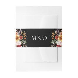 Herfst Foliage Herfst Kleuren Zwart Uitnodigingen Wikkel