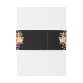 Herfst Foliage Herfst Kleuren Zwart Uitnodigingen Wikkel (Achterkant Voorbeeld)