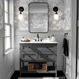 Herfst Foliage Herfstbloemen & Pompoenen Grijs Pla Behang