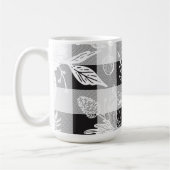 Herfst Foliage Herfstbloemen & Pompoenen Zwart Pla Koffiemok (Links)