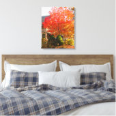 Herfst Foliage in Oak Bluffs - Martha's wijngaard Canvas Afdruk (Insitu (Slaapkamer))