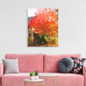 Herfst Foliage in Oak Bluffs - Martha's wijngaard Canvas Afdruk (Insitu (Woonkamer))