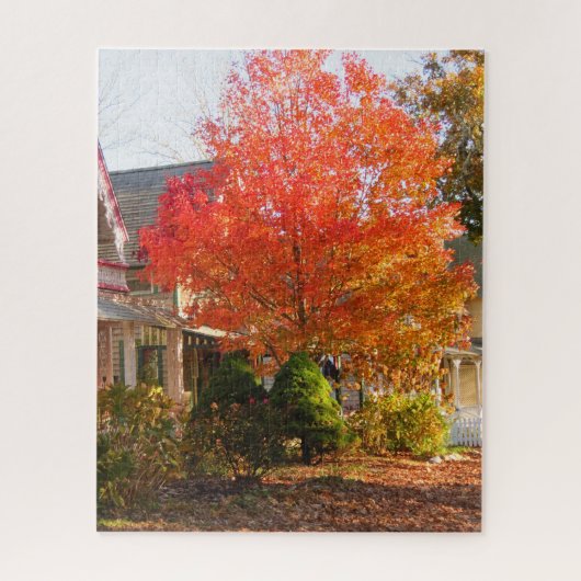 Herfst Foliage in Oak Bluffs - Martha's wijngaard Legpuzzel (Verticaal)