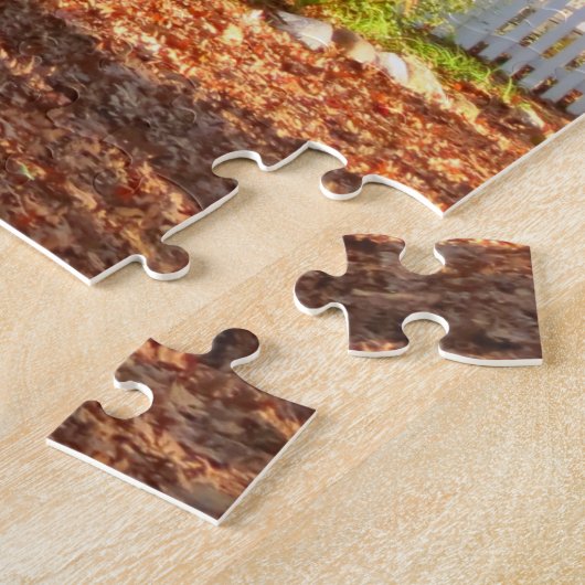 Herfst Foliage in Oak Bluffs - Martha's wijngaard Legpuzzel (Zijkant)