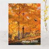 Herfst Foliage Kaart (Gele Bloem)