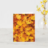 Herfst Foliage Kaart (Gele Bloem)