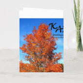 Herfst Foliage Kaart (Achterkant)