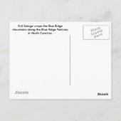 Herfst Foliage langs de Blauwe Ridge Parkway, NC Briefkaart (Achterkant)