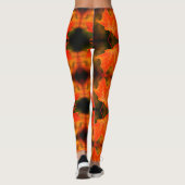 Herfst Foliage Leaf Print Leggings (Achterkant)