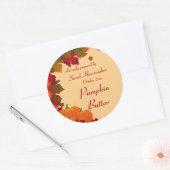 Herfst Foliage met Pompoenen Ronde Inblikken Ronde Sticker (Envelop)