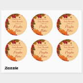 Herfst Foliage met Pompoenen Ronde Inblikken Ronde Sticker (Vel)