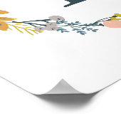 Herfst Foliage Monogram Nursery Art Print (Hoek)