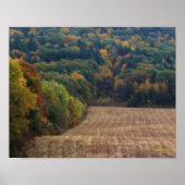 Herfst Foliage Mowed Field Orton Effect Poster (Voorkant)