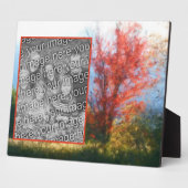 Herfst Foliage Natuur Schilderen Voeg je eigen fot Fotoplaat (Zijkant)