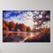 Herfst Foliage New York Lake Fotografie Poster (Voorkant)