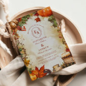 Herfst Foliage Oogst Pompoen bruiloft Kaart