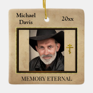 Herfst Foliage Orthodox Christelijk Funeral Keramisch Ornament