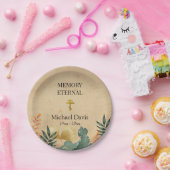 Herfst Foliage Orthodox Christelijk Funeral Papieren Bordje (Feest)