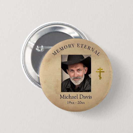 Herfst Foliage Orthodox Christelijk Funeral Ronde Button 5,7 Cm (Voorkant /achterkant)