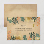 Herfst Foliage Orthodox Christelijk Funeral RSVP Kaartje (Voorkant / Achterkant)