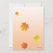 Herfst Foliage Oval Uitnodiging (Achterkant)