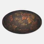 Herfst Foliage Ovale Sticker (Voorkant)