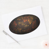 Herfst Foliage Ovale Sticker (Envelop)