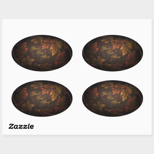 Herfst Foliage Ovale Sticker (Vel)