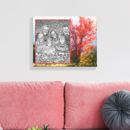 Herfst Foliage Painting Creëer Uw eigen foto Canvas Afdruk (Insitu (Woonkamer))