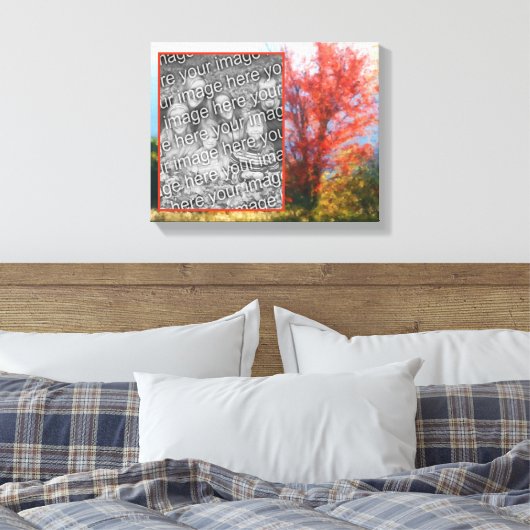 Herfst Foliage Painting Creëer Uw eigen foto Canvas Afdruk (Insitu (Slaapkamer))