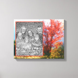 Herfst Foliage Painting Creëer Uw eigen foto Canvas Afdruk