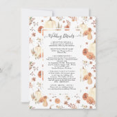 Herfst Foliage Pompoen Bloemen Waterverf Details Kaart (Voorkant)