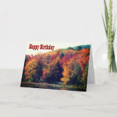 Herfst Foliage Pond Natuur Fotografie Birthday Kaa Kaart (Voorkant)