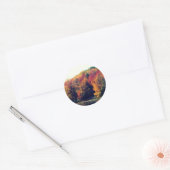 Herfst Foliage Pond Natuur Ronde Sticker (Envelop)